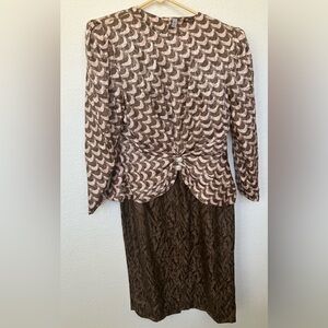 Women’s dress with shoulder pads - size 8